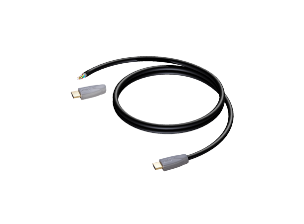 Procab HDMI kabel med åpen ende  6 meter Kabel med åpen ende + løs HDMI kontakt